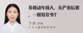 非机动车撞人，无严重后果，一般赔多少？