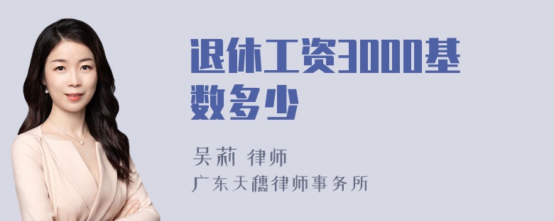 退休工资3000基数多少