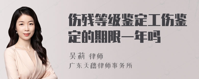 伤残等级鉴定工伤鉴定的期限一年吗