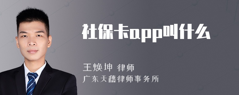 社保卡app叫什么