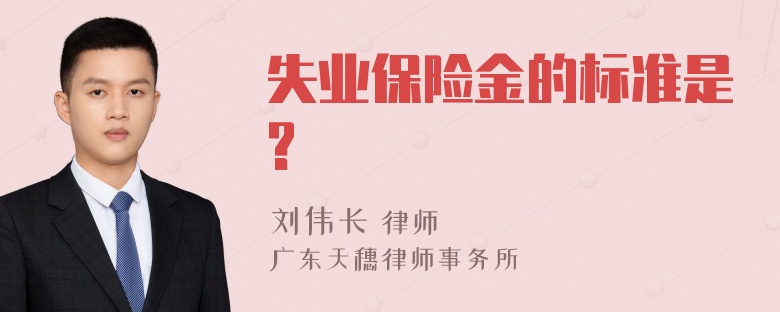 失业保险金的标准是?