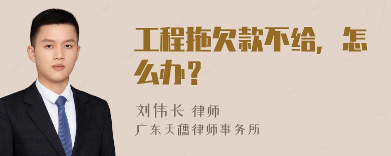 工程拖欠款不给，怎么办？