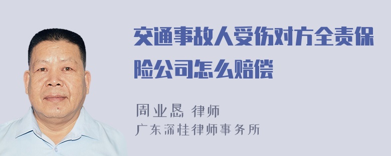 交通事故人受伤对方全责保险公司怎么赔偿