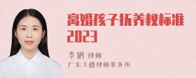 离婚孩子抚养权标准2023