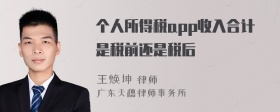 个人所得税app收入合计是税前还是税后