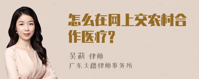 怎么在网上交农村合作医疗?