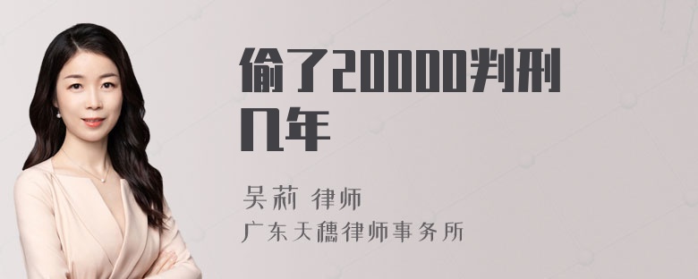 偷了20000判刑几年