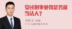 受过刑事处罚是否能当法人？