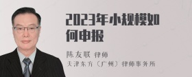 2023年小规模如何申报