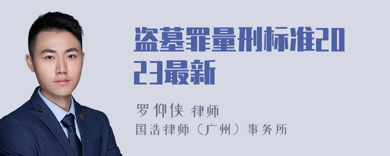 盗墓罪量刑标准2023最新