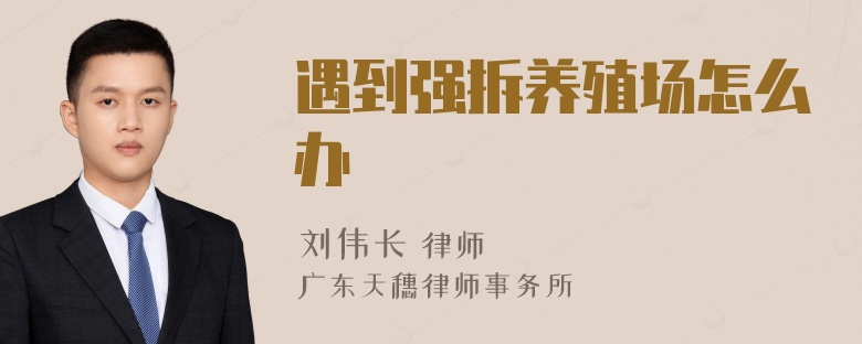 遇到强拆养殖场怎么办