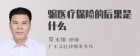 骗医疗保险的后果是什么