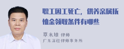 职工因工死亡，供养亲属抚恤金领取条件有哪些