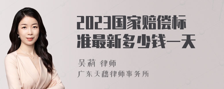 2023国家赔偿标准最新多少钱一天