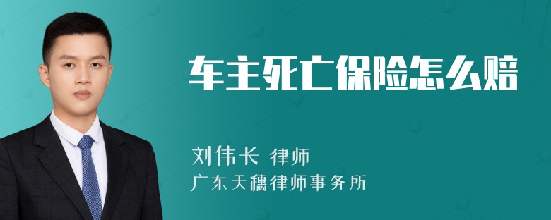 车主死亡保险怎么赔