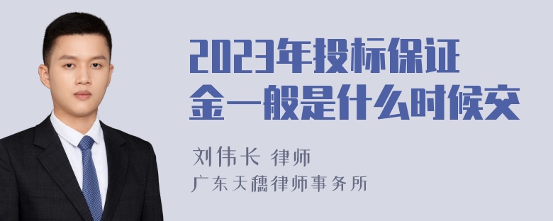 2023年投标保证金一般是什么时候交