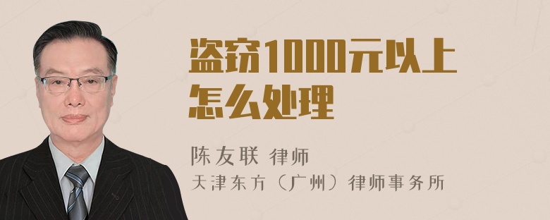 盗窃1000元以上怎么处理