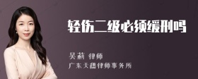 轻伤二级必须缓刑吗