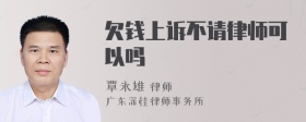 欠钱上诉不请律师可以吗