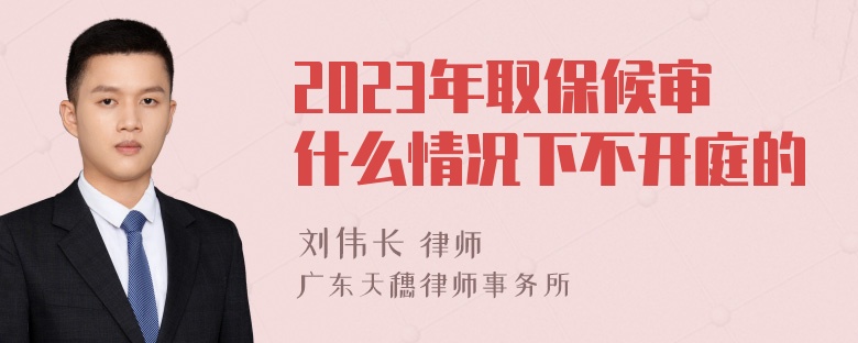 2023年取保候审什么情况下不开庭的