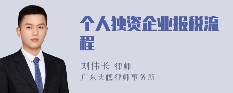 个人独资企业报税流程