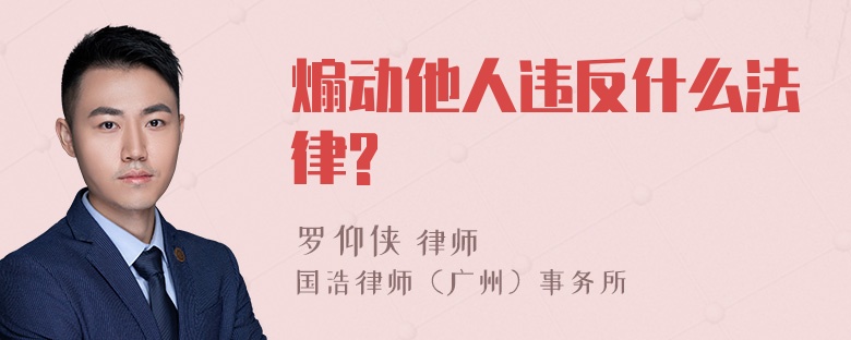 煽动他人违反什么法律?