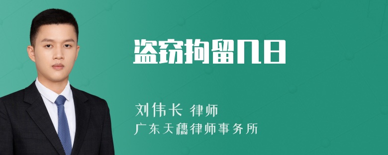 盗窃拘留几日