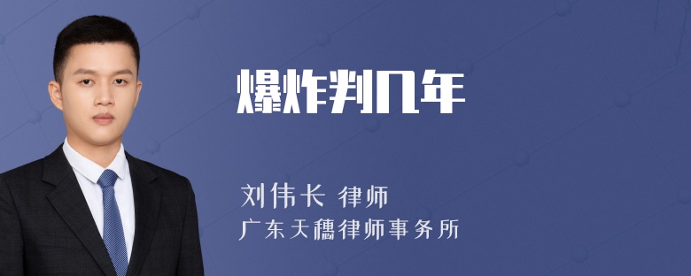 爆炸判几年