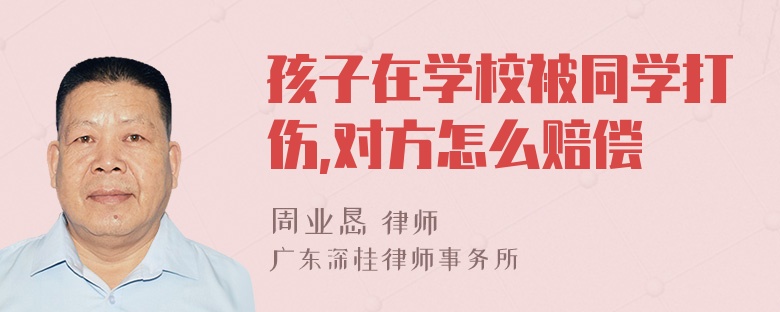 孩子在学校被同学打伤,对方怎么赔偿