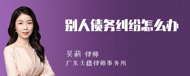 别人债务纠纷怎么办