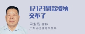 12123罚款缴纳交不了