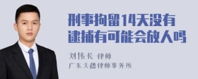 刑事拘留14天没有逮捕有可能会放人吗