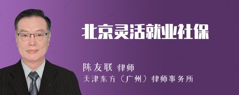 北京灵活就业社保