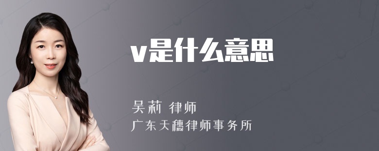 v是什么意思