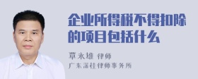 企业所得税不得扣除的项目包括什么