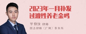 2023年一月补发过渡性养老金吗