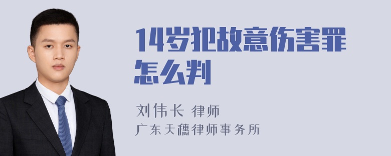 14岁犯故意伤害罪怎么判