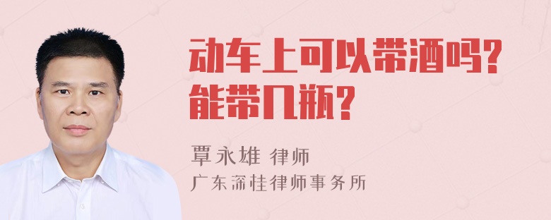 动车上可以带酒吗?能带几瓶?