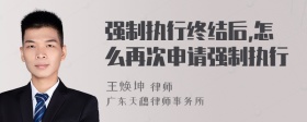 强制执行终结后,怎么再次申请强制执行