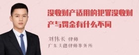 没收财产适用的犯罪没收财产与罚金有什么不同