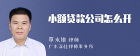 小额贷款公司怎么开