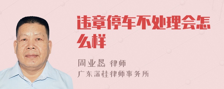 违章停车不处理会怎么样