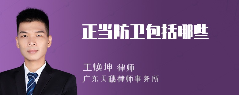 正当防卫包括哪些