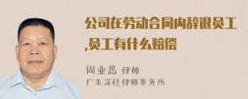 公司在劳动合同内辞退员工,员工有什么赔偿