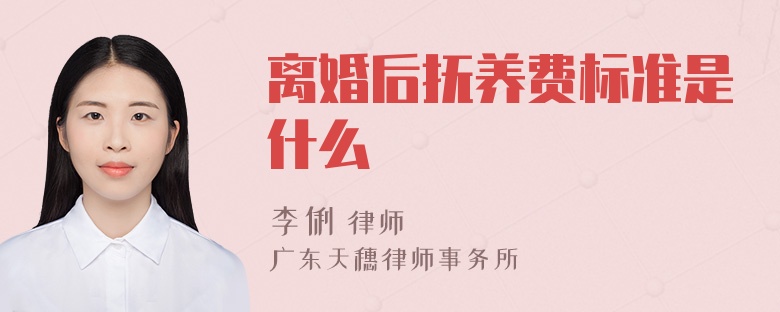 离婚后抚养费标准是什么