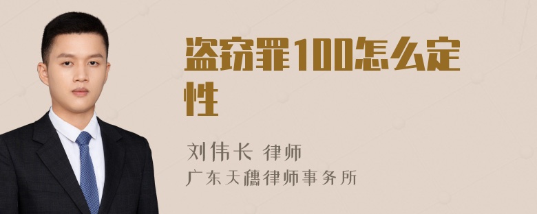 盗窃罪100怎么定性