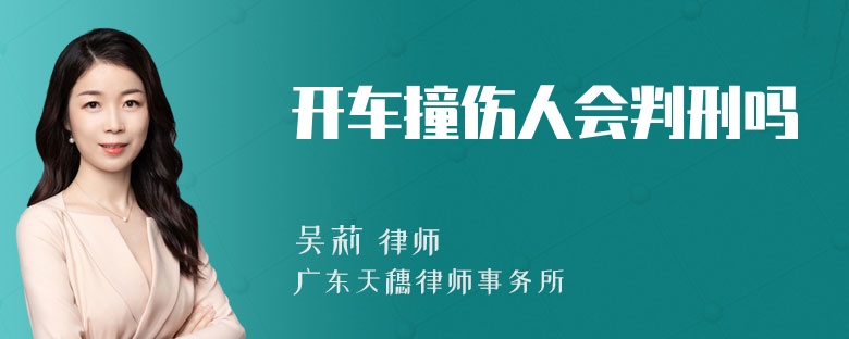 开车撞伤人会判刑吗