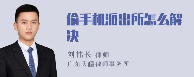 偷手机派出所怎么解决