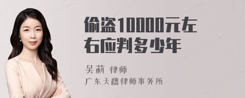 偷盗10000元左右应判多少年