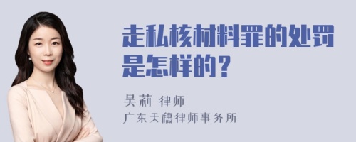 走私核材料罪的处罚是怎样的？